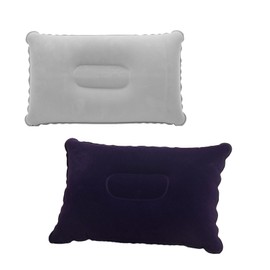 KIRVOS Set of 2 Inflatable Travel Pillows (34 x 22 cm) - Ultralight & Compact for Camping, Beach & Air Travel