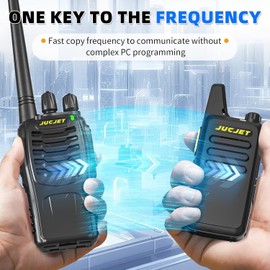 T20D Walkie Talkies, Rechargeable Long Range Two-Way Radios (Upgrade of T20), with Frequency Copying Function, Digital intercom, VOX, and Noise Reduction Function(2 Pack)