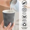 Lamosi 12 oz Insulated Coffee Cups Disposable - 50 Count