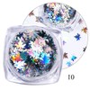 Healvian 3sets Large Quantity Sequins Nail Art Wraps Stickers for