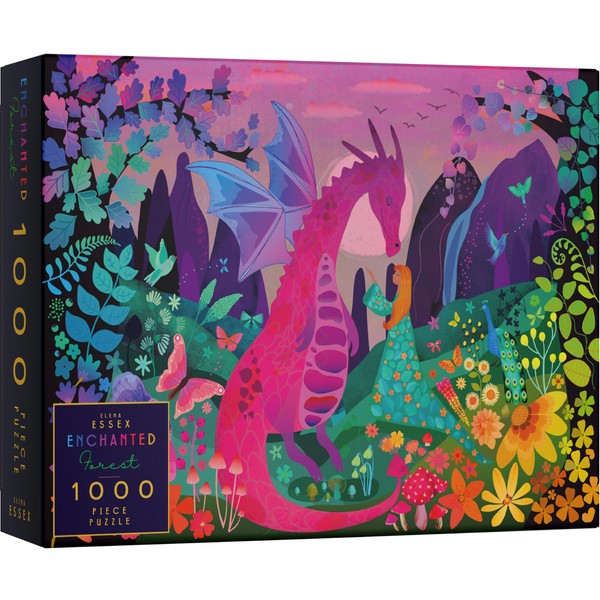 Elena Essex jigsaw puzzles for adults 1000 - Enchanted Forest | jigsaw puzzle | 1000 piece jigsaw puzzles for adults | cool magical dragon fantasy puzzle | puzzle size 70x50cm