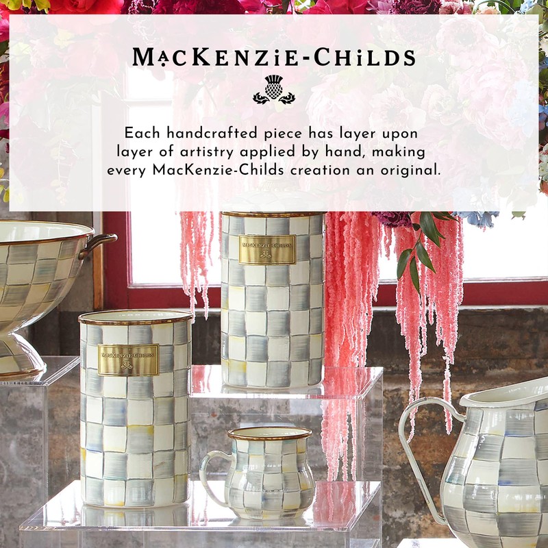 MACKENZIE-CHILDS Enamel Tumbler, Open Tumbler Cup, Cute Enamelware Cup, 10