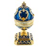 Blue Enamel Scrolls Royal Inspired Easter Egg
