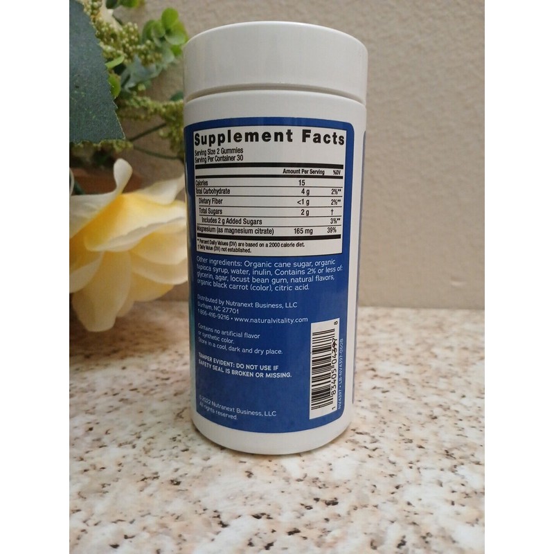 Natural Vitality CALM Gummies Magnesium Support (60 Gummies) EXP:10/2025