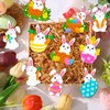 Marsui 24 Pcs Easter Ornaments for Tree Happy Easter Wooden