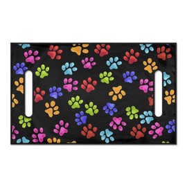 Mintulipy Golf Cart Seat Covers Golf Car Seat Blanket Colorful Dog Paw Lightweight Seat Cover for Golf Cart Easy to Clean