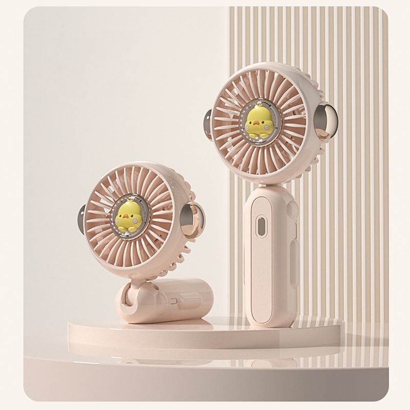 Foldable Mini Fan Cute Lightweight 900mAh Adjustable Low Noise Handheld