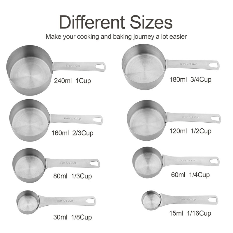 Measuring Cups with 3/4 Cup Measuring Cup Set of 8,