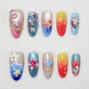 Handmade Press on Nails Medium Almond Fake Nails with 5D
