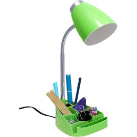 Simple Designs 18.5" Compartmental Desk Lamp - Green