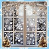 CharmBurst 6 Stück Schneeflocken Fensterbild, Abnehmbare Selbstklebende Statische PVC Fensterdeko,