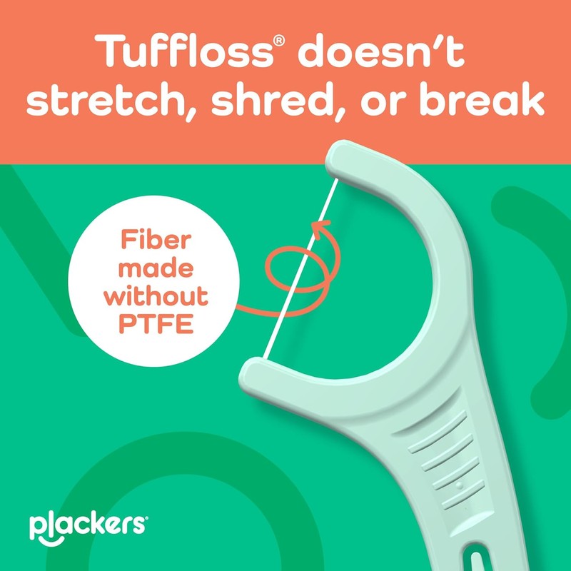 Plackers® Micro Line® Floss Picks - Intense Mint, Floss Fiber
