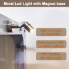 Suzeyar Metal Miniature LED Light,Tiny Spot Lights with Magnet Base,Battery