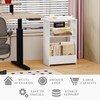 HAYOFAMY 3-Tier Narrow End Table, Small Stand Shelf Narrow White