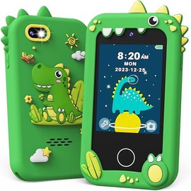 KOKODI Toy Smart Phone for Kids, Smart Phone Toys with Dual Camera, Phone Toys with Learning Games, Travel Toys with MP3 Music Player for Birthday Gifts, Birthday Gifts touch screen toy game phone:_Pink