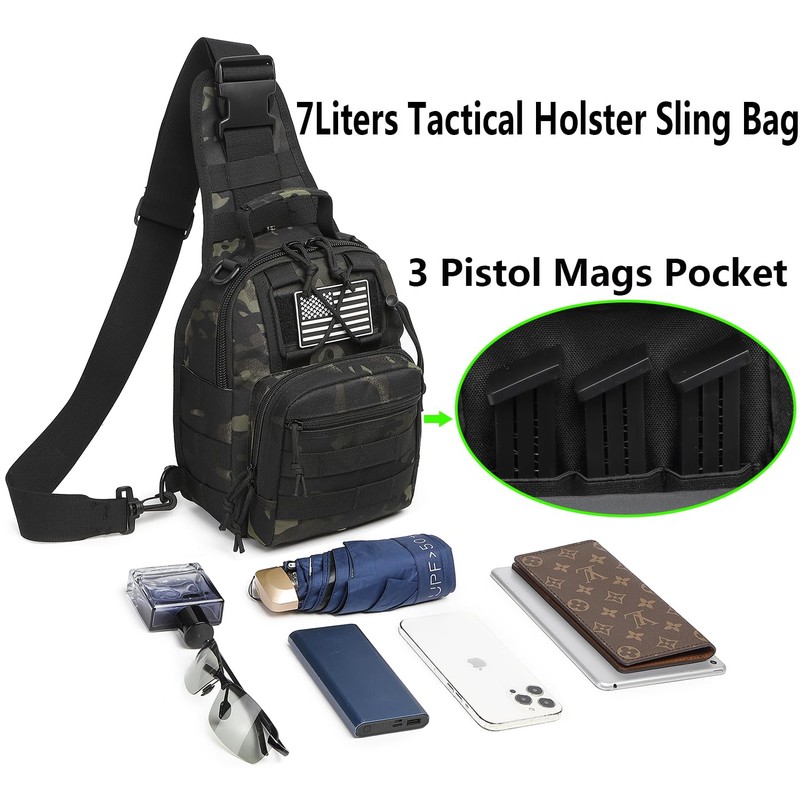 ATBP Small Tactical Sling Bag For Men With Holster Military