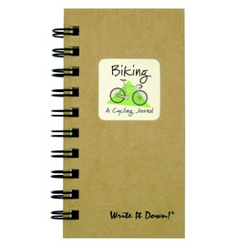 Journals Unlimited"Write it Down!" Series Guided Journal, Biking, A Cycling Journal, Mini-Size 3”x5.5”, with a Kraft Hard Cover, Made of Recycled Materials