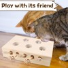 5 Holes Whack a Mole Cat Toy Wooden Cat Toy