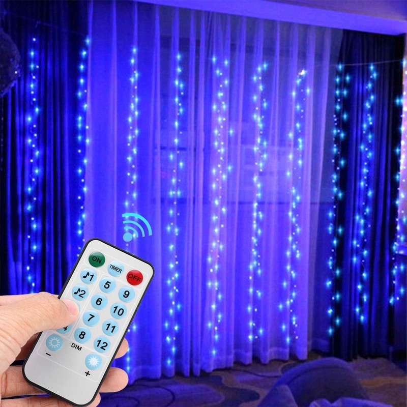 10M 100 Lights Sound Activated Copper Wire LED String Lights
