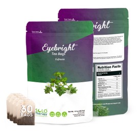 Herbal Tea Bags - Resealable Bag - No Additives, No Preservatives (30 Tea Bags, Eyebright Herb)