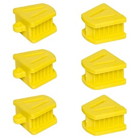 PlastCare USA - Bloques dentales de silicona para boca, pequeños bloques de boca, color amarillo, autoclave dental, para niños, bloque de mordedura dental (bolsa de 6)