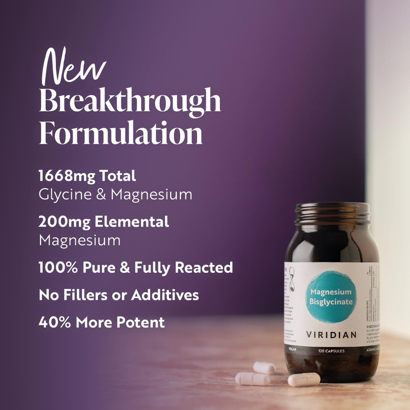 Viridian - High Potency Magnesium Bisglycinate - 60 Capsules –