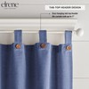 Elrene Home Fashions Tucker Solid Button Tier Window Curtains for