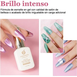 CHERIMOYA Kit de 6 Esmalte de Uñas de Gel Ojos de Gato con Imán