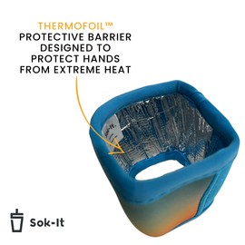 Sok It HotSok Coffee & Tea Reusable Insulated Neoprene Cup Sleeve (Baby Elephant Walk)