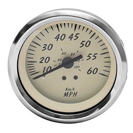 Teleflex Boat Speedometer Gauge 66938 | 3 1/4 Inch Off White Silver