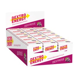 Dextro Energy Cubes - Delicious Classic - Dextrose Cube to Promote Concentration with Delicious Taste - Suitable for Everyday Use, Sports and School - Currant - 18 x 8 Tables (Pack of 18)