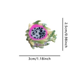 Cute Mini Pitaya Hair Clips,Funny Acetate Claw Clip for Women,Fashion Hair Clip,Pack of 2