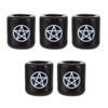 Mega Candles - 5 pcs Ceramic White Pentacle Chime Ritual