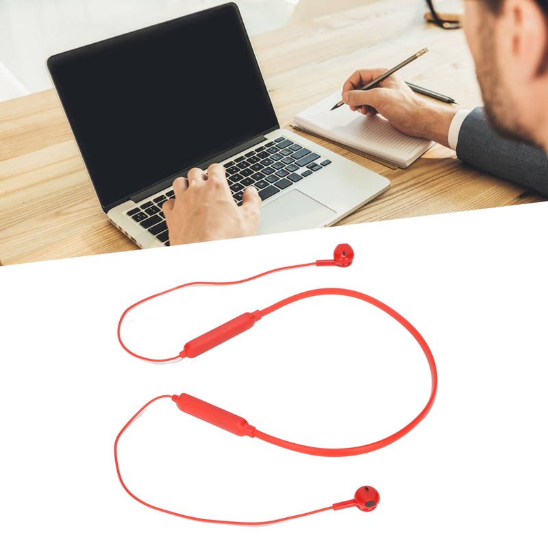 Bluetooth Neckband Headset IPX7 Waterproof Noise Cancelling Deep Bass Flexible