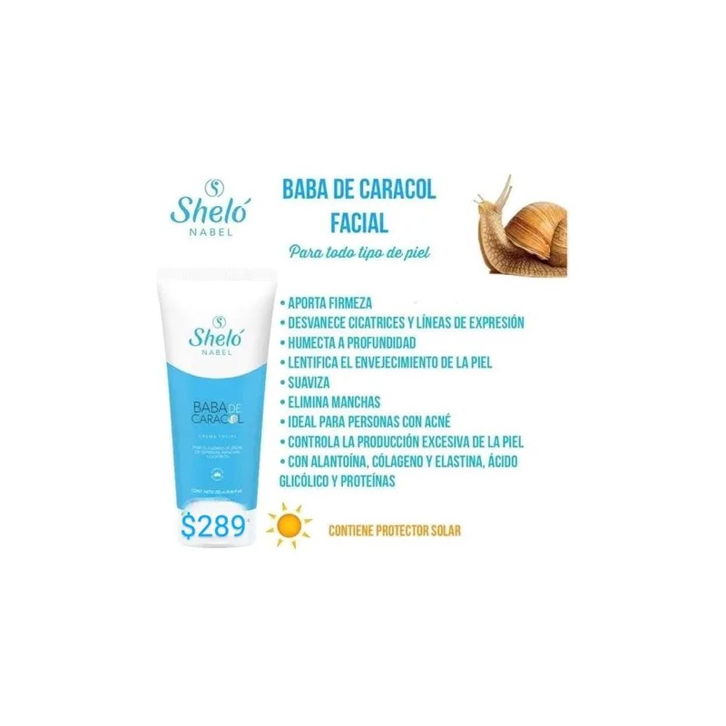 Crema Baba De Caracol Facial, Shelo Nabel
