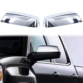 YIXIN 2PCS Chrome Direct Replacement Side Mirror Covers Caps for 2014-2018 Chevy Silverado GMC Sierra 1500 and 2500 HD 3500 HD 2015-2018 Accessories (Chrome)