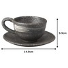 Marui Pottery Shigaraki Ware Hettamon, Cup & Saucer, Brush