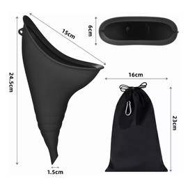 Bebeay Orinal Femenino De Silicona, Embudo Femenino Para Orinar Camping,Reutilizable Urinario Femenino,Dispositivo Micción Para Mujeres De Pie.Accesorios de Senderismo,Actividades al aire libre,Viajes