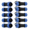 Uonecn SP13 IP68 Waterproof 3-Pin Power Connector 5 Sets Circular