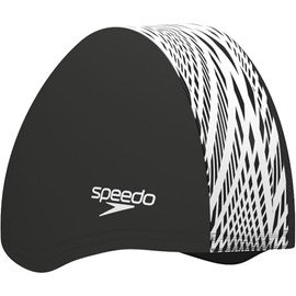 Speedo Unisex Adult Boom Endurance + Swim Caps, Black/White Boho Diamonds, One Size
