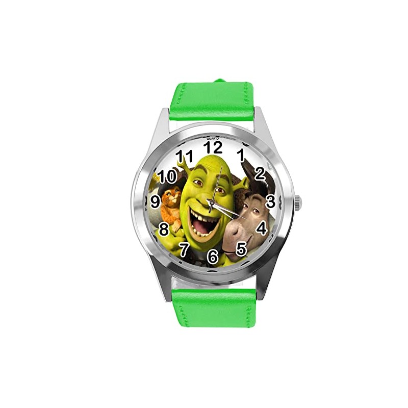 TAPORT Green Leather Round Watch for ogre Fans