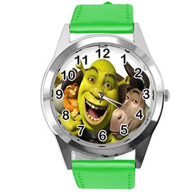 TAPORT Green Leather Round Watch for ogre Fans