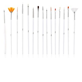 LOVHIDE Lovehide 20 Pcs Nail Art Brushes, Nail Art Design, Painting And Drawing, Uv Polish Brush Tool Kit, Dotting Tool, Acrylic Nail Art Design Painting Tool Pen Polish Nail Brush Set (20 Pcs)