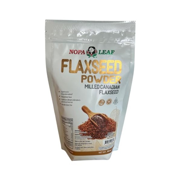 Nopa Leaf Flaxseed Powder – Milled Canadian Brown Flaxseed –