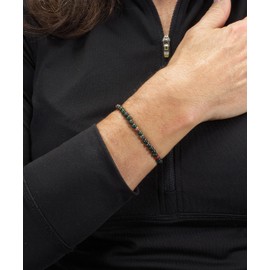 Cherry Tree Collection - Small, Medium, Large Sizes - Gemstone Beaded Bracelets For Women and Men - 4mm Round Beads (Bloodstone - Small)