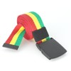 VOARYISA Rasta Jamaican RGY Canvas Belt with Styilish Buckle (Black,