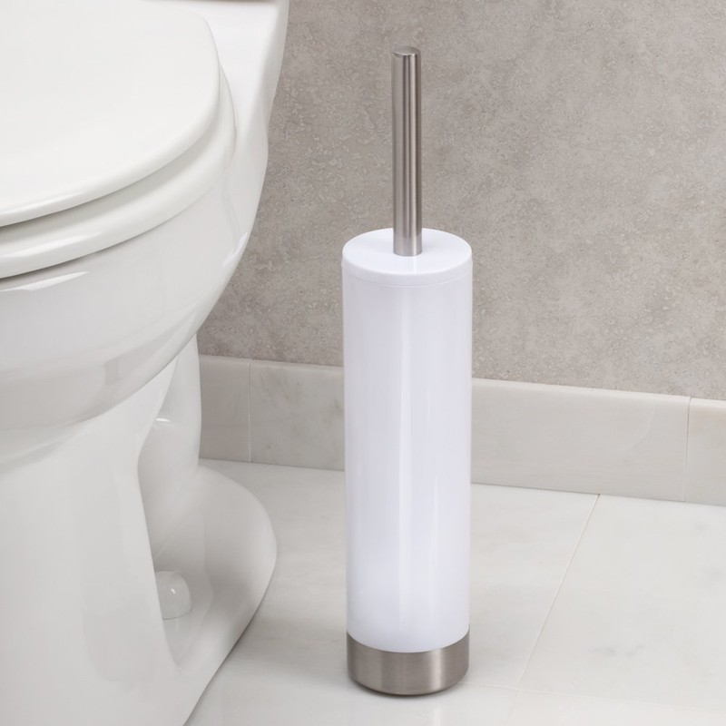 iDesign Slim Toilet Bowl Brush and Holder for Bathroom Storage