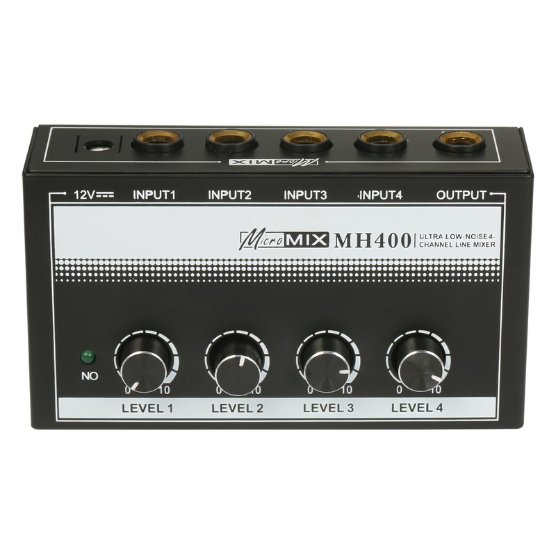 MH400 Ultra Low-Noise 4-Channel Line Mixer Mini Audio Mixer with