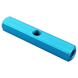 Baomain Manifold Block Pneumatic 5 Way 8 Port 1/4" PT Threaded Ports Quick Connect Air Hose Inline