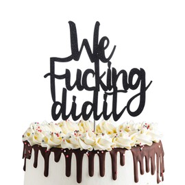 Adorno para tarta con texto en inglés «We Did It» para felicitaciones